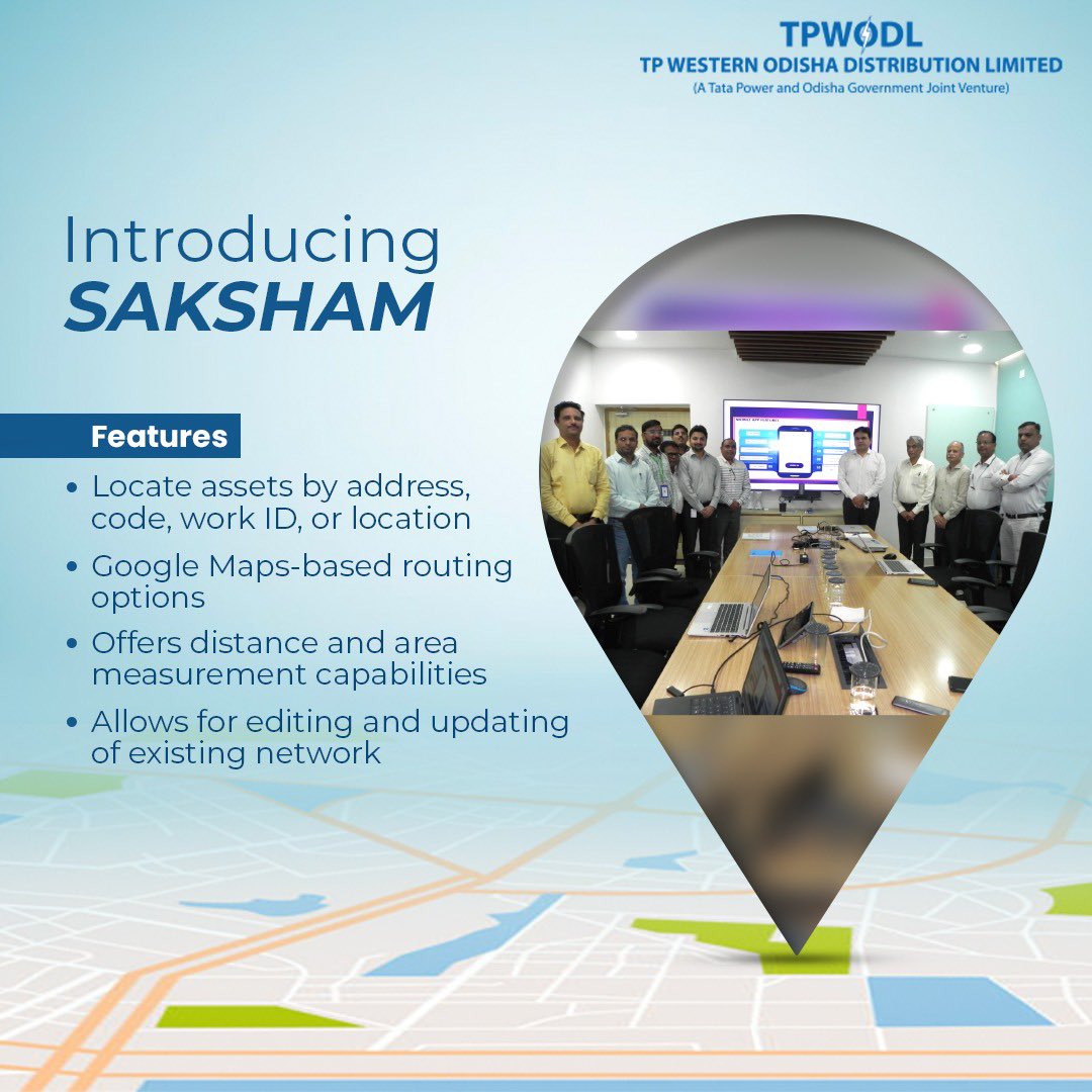 TPWesternOdisha's tweet image. Introducing SAKSHAM: A gateway to seamless asset management. Our new mobile GIS app empowers efficient updates, real-time redlining, and accurate tracking of electrical assets.

#Saksham #TechnologyAdvancement