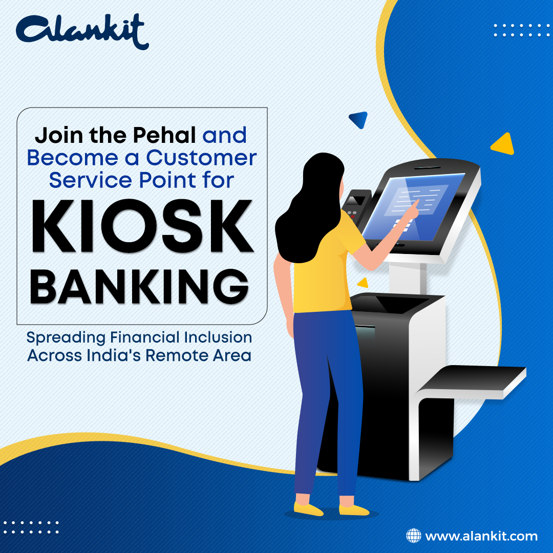 Join the Pehal and Step into the Future!

Alankit Extends Banking Facilities Beyond Boundaries, Ensuring Financial Inclusion Where Banks Can’t Reach.

Call us at 8929955347
Website - alankit.com/govt-services/…

#KioskBanking #CustomerServicePoints #customerbenefits #alankit