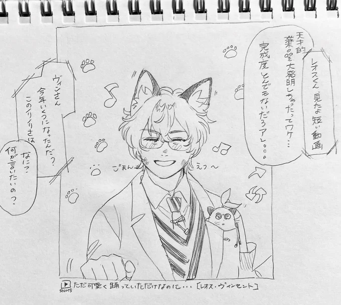 🌈(二次創作捏造話) 猫耳生え薬完成にて、ご満悦狂科学者の餌食になってしまう同期の皆さん  (1/2) 