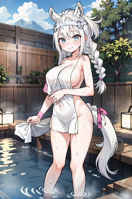 AI描きプログラムでサラブレッドしろげの裸タオルを作ってみました🐎♨️

#けものフレンズ 
#AIイラスト #AIart 