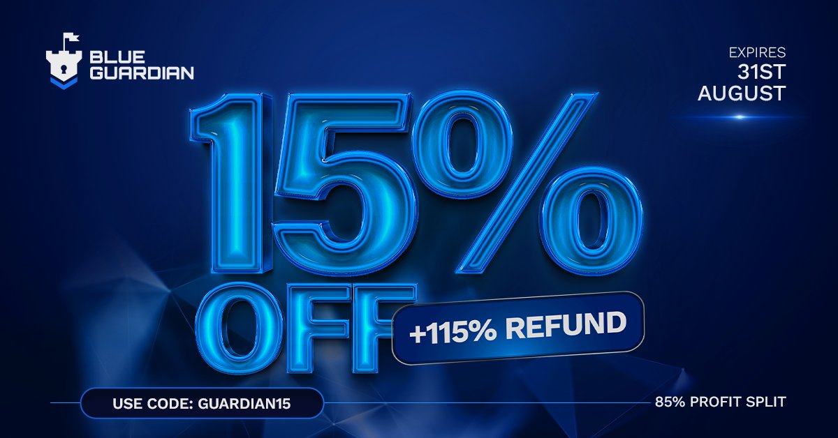 Adam_Aabaad's tweet photo. #Blueguardian
🔷 No Time limits
🔷 8% Phase 1 target
🔷 4% Phase 2 (Lowest in the business)
🔷 10% Max DD
🔷 Biweekly payouts
🔷 85% Profit Splits
🔵15% OFF + 115% REFUND 
💲CODE : GUARDIAN15 
🖥https://t.co/wyykWhdD2C
#Blueguardian https://t.co/vpcRmjaXs2