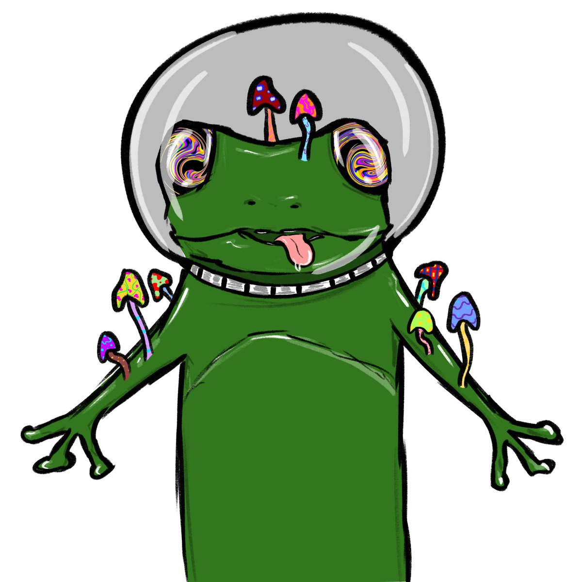 zugi_art's tweet photo. Hi, someone gave me this idea to do a trippy frog, that was really fast drawing, but I like it. 

Also I want to invite You on my ig:@zugi_clothes where i posted videos of my custom clothes! 

#art #digitalart #frogs #custom #Poland https://t.co/VK1UaDSvKa