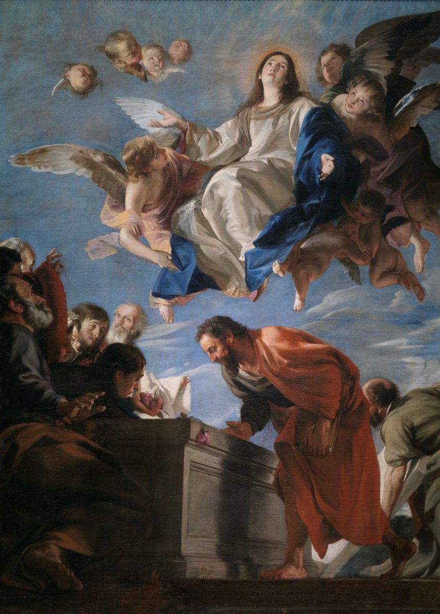 Aegi86's tweet photo. Esto podemos verlo en el arte, pues es común de representar la Asunción de María desde el sepulcro, indicando así que ha pasado por la muerte. 
Algunos ejemplos: https://t.co/dtk8T6lHEw