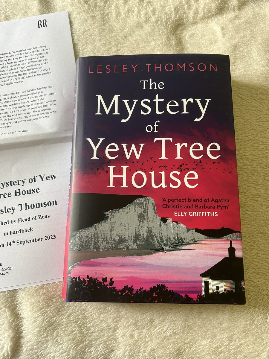 Delighted to have received a stunning early hardback copy of #TheMysteryOfYewTreeHouse by @LesleyjmThomson 
Due out 14/9 @HoZ_Books 

I’ll be sharing my review on the upcoming #BlogTour 🥳

Thank you @soph_ransompr @poppydelingpole 

#BookBlogger #BookPost