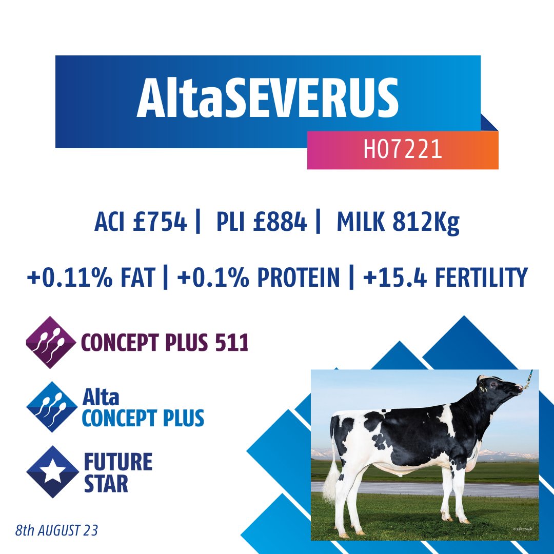 AltaGeneticsUK's tweet photo. 👀Proof News!
We have 3 sires in the top 10 for ACI 🔥
What's YOUR breeding criteria this Autumn?
#Altagenetics #proofday #futureherdinside #dairygenetics https://t.co/kZfMIoRw8y
