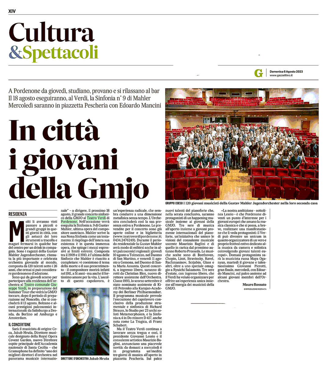 TeatroVerdiPN's tweet photo. I nuovi talenti del pianoforte in scena con la @GMJOorchester
@Gazzettino

👉https://t.co/8NSVUrOyQU https://t.co/QCe6QqKdTP