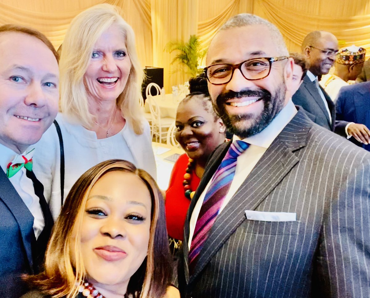 Stanleyclimate's tweet image. Pleased to meet the British Foreign Secretary James Cleverly and his team, when he visited Lagos. I have to say he is a thoroughly nice guy.