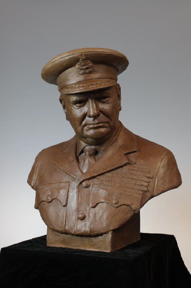 A rare bust of Sir Winston in uniform: