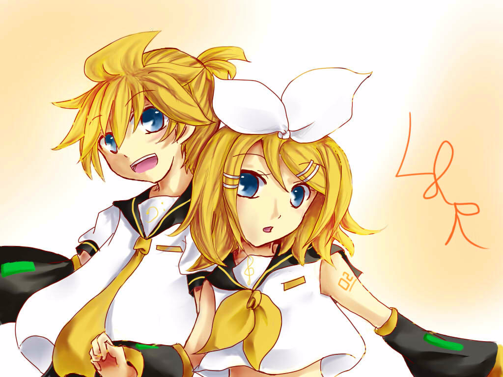 鏡音レン ,鏡音リン 「#このタグを見た人は推しの初描きと現在の絵を載せる エモさと背景力が上がりました」|和黄(わこ)のイラスト