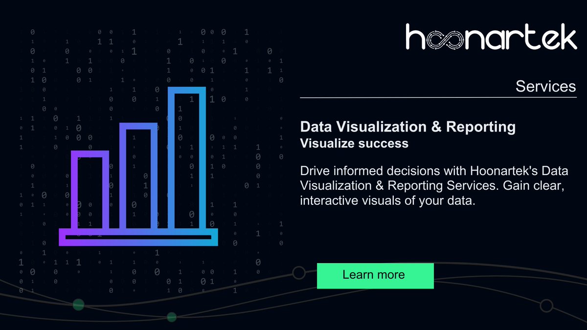 Hoonartek's tweet image. Ready to turn your data into visual representation of data analytics? Are you considering building #MetricsLayer in #DataMesh.
Join us on a journey of insight &amp;amp; decision-making using your choice of tools: PowerBI, Tableau or any other.
Visit to learn more:
hoonartek.com/.../data-visua…