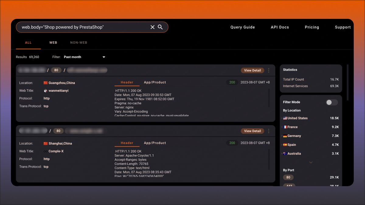 HunterMapping's tweet photo. 🚨Alert🚨 CVE-2023-39526 Critical(🔥9.1🔥) SQL injection in Open source #PrestaShop

🧷 https://t.co/89KYUwQupl

👇🏻 Dork 👇🏻
"Shop powered by PrestaShop"

🔖 Security Advisory: 
https://t.co/3yogTyNDv4
#infosec #infosecurity #BugBounty https://t.co/lW73Sj8OBX