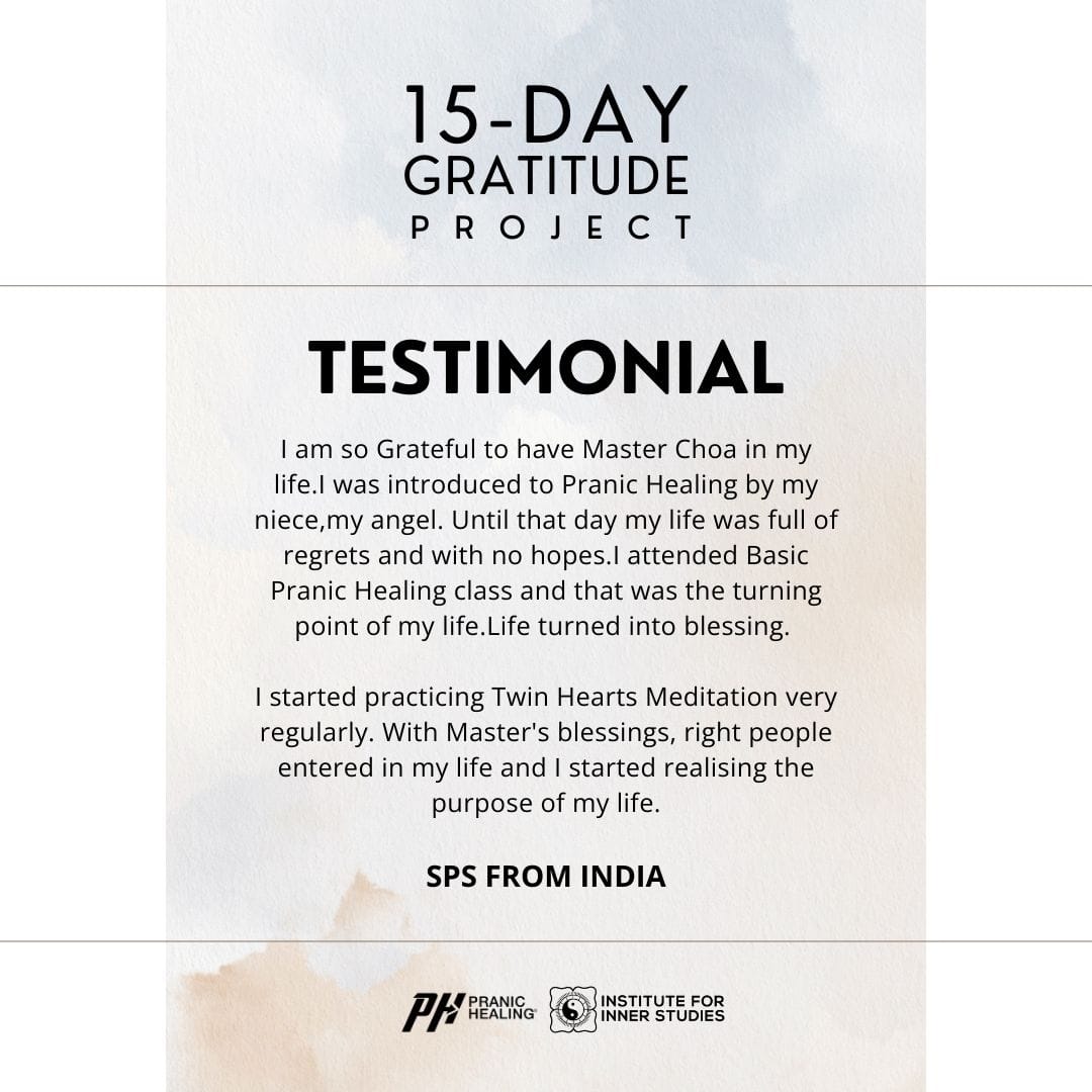 Sharing more stories from the heart of how Master Choa Kok Sui's teachings impacted lives. His legacy lives by spreading his teachings, sharing our transformative stories, and expressing our heartfelt gratitude for the incredible power of Pranic Healing.

#PranicHealing #MCKS