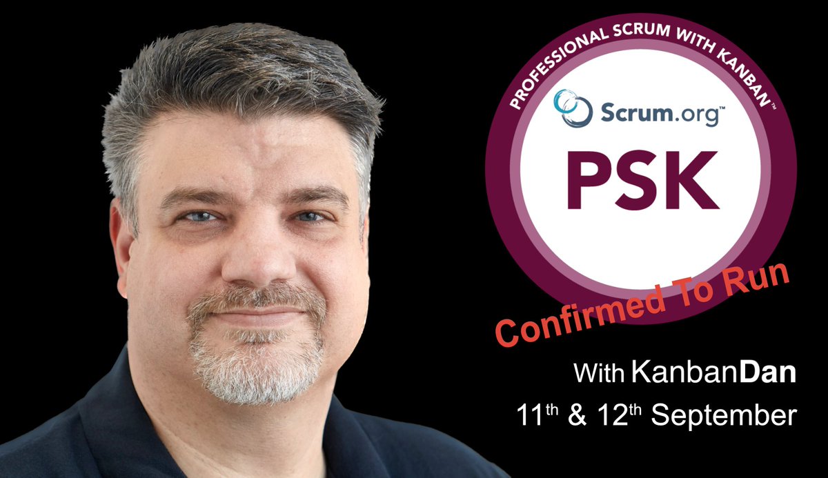 Want to improve your #Scrum by adding #Kanban? I'm running the Scrum.Org Professional Scrum with Kanban class in September. Earlybird pricing is still open and it is confirmed to run. See my Trustpilot reviews and book at kanbandan.com/classes/