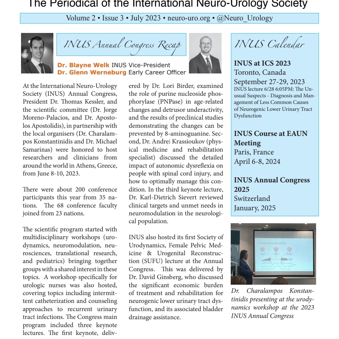 International Neuro-Urology Society (INUS) (@neuro_urology) on Twitter photo Check out the latest issue of Neuro-Urology News edited by <a href="/gwerneburg/">Glenn Werneburg, MD PhD</a>
<a href="/bkwelk/">Blayne Welk</a> <a href="/claire_hentzen/">Claire Hentzen</a> Check out the latest issue of Neuro-Urology News edited by <a href="/gwerneburg/">Glenn Werneburg, MD PhD</a>
<a href="/bkwelk/">Blayne Welk</a> <a href="/claire_hentzen/">Claire Hentzen</a>