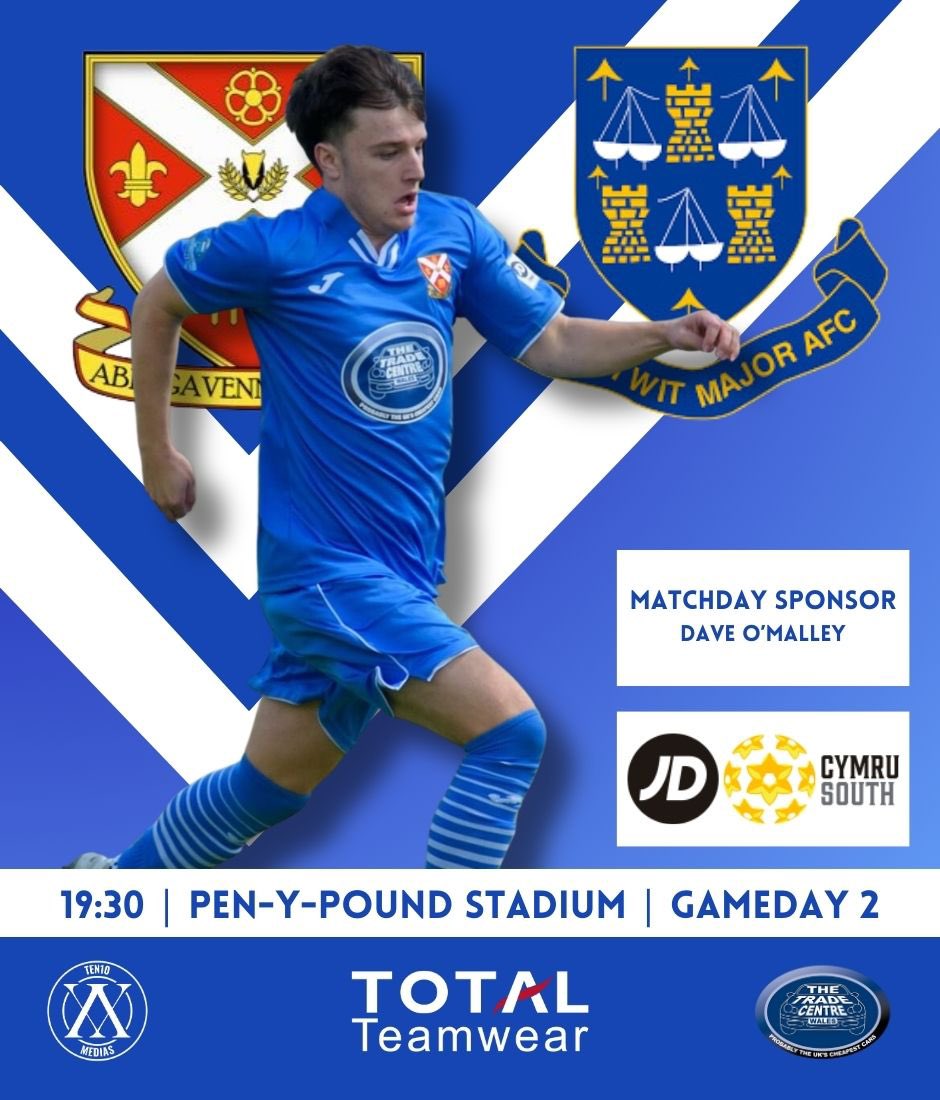 AbergavennyTFC's tweet image. 🔵 GAME DAY 🔵

Cymru South football is back at @Penypound0 😍 

⚽️🍻👌

⚽️ @LlantwitMajorFC 
🕢 19:30
🎟️ ADULTS £5 | UNDER 16’S FREE
📘 PROGRAMME £1
📍 PEN-Y-POUND STADIUM 
🏆 @CymruLeagues SOUTH

💙 MATCH SPONSOR - DAVE O’MALLEY

YOUR TOWN, YOUR CLUB 💙