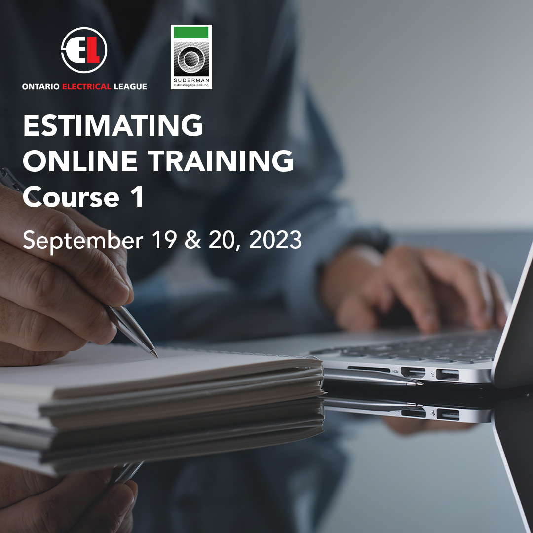 Today is the last day to enroll in the Electrical Estimating Course 1, hosted by Suderman Estimating Systems Inc. This program introduces the core principles of electrical estimating and its practical applications. Register: oel.org/events/details… #OntarioElectricalLeague #OEL