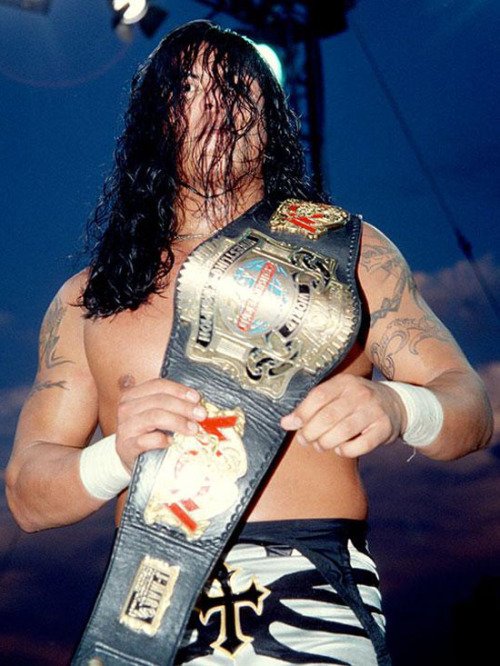 HoursOfWrestlin's tweet photo. On this day in 1998, @JUVENTUDGUERRE2 won the WCW Cruiserweight Championship for the 2nd time at Road Wild #WCW #RoadWild #CruiserweightTitle https://t.co/JhMCZNCSK8