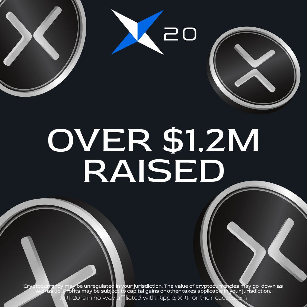 🎊 Exciting update #XRP20Army!🚀

We've achieved another milestone in our #Presale journey!🎊

Surpassing $1.2M in a mere week!💰

Many thanks to the entire #CryptoCommunity!🙌

Secure your spot with $XRP20 and hop in today!🔥

bit.ly/XRP20

#XRP20 #Crypto #Blockchain