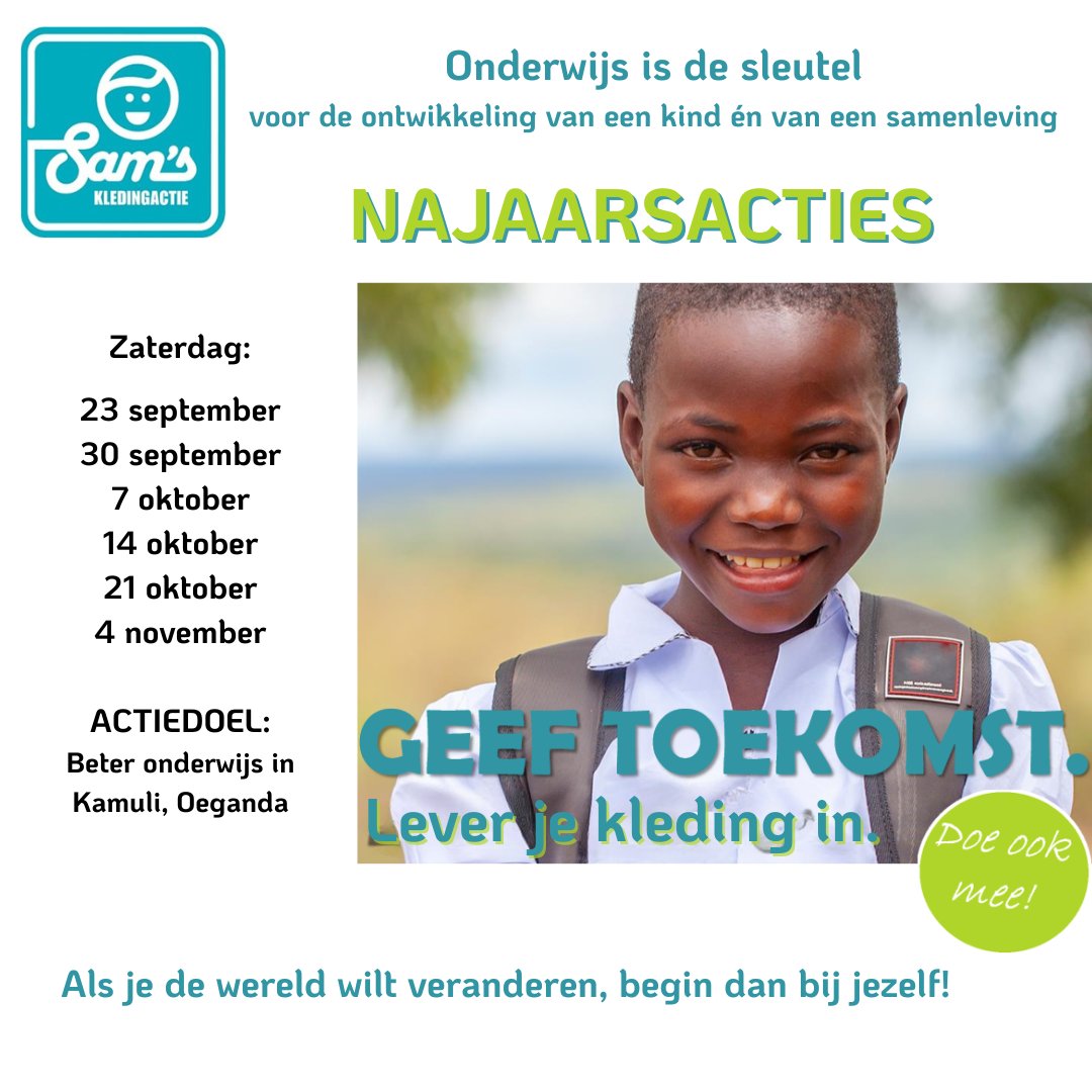 Dankzij jouw kleding en schoenen kunnen we vele kinderen helpen kansen te creëren voor hun toekomst!💙
#ruimjekastop #samengoedvoorelkaar #reusereducerecycle