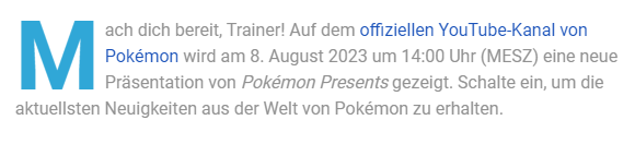 azriel423's tweet photo. Ich glaube, @PokemonDEU  hat sich auf ihrer Webseite in der Uhrzeit der #pokemonpresents geirrt 🤭 https://t.co/CzxAxCvwYG