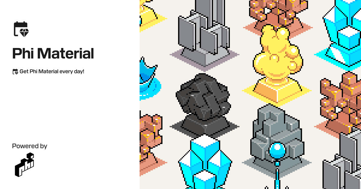 phi_xyz's tweet photo. ✨⚒️Phi Material⚒️✨

Excited to introduce "Phi Material", a resource supply system that extends Phi Verse in every way and everywhere🌍

https://t.co/lTb1eZHYKq

Let's complete Daily Quests to collect Phi Materials!🪨💎🪙🔮🔥

Follow the steps below🕳️🐇 https://t.co/xC32yrdyS1