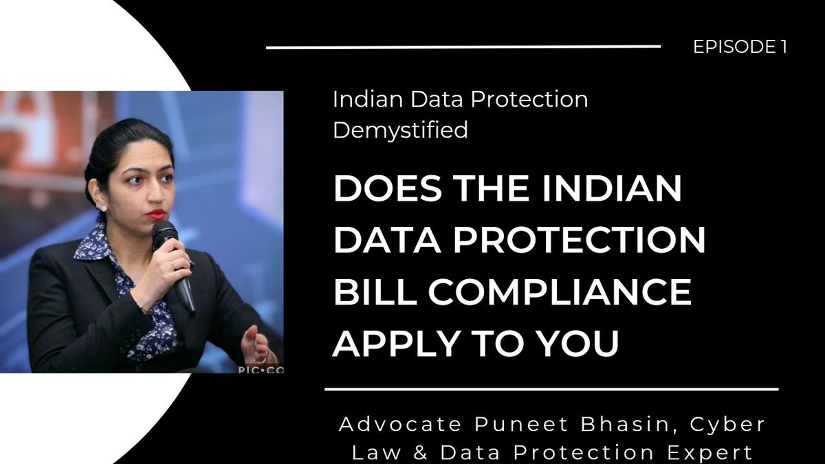 youtu.be/f79gsfcRs9w
Follow my Youtube channel for daily updates of 10 min videos on legal nuances of the Indian Data Protection Bill. Stay Prepared and Educated on this subject. 
#DataProtectionBill #CyberSecurity