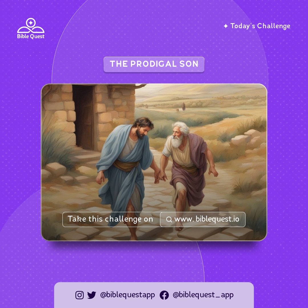 Transformation Tuesday: A Journey Home🌟

Witness the power is redemption and the boundless mercy of a Loving Father. 

Let the Prodigal Son's narrative remind you that no distance is too great for God's love to reach❤

Take today's challenge on biblequest.io