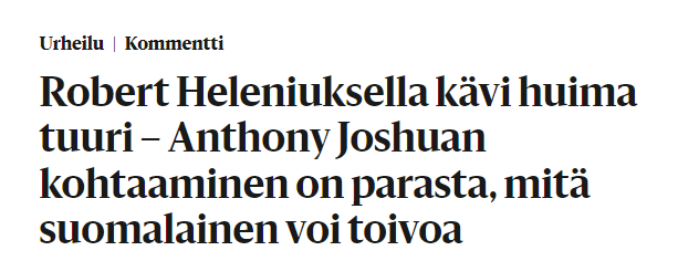 Ei se nyt ehkä parasta ollut, mitä saatoin toivoa, mutta minulla kävi tuuri kesällä -97, kun lahtelaisessa pressitilaisuudessa kohtasin Kuningas Litmasen. Kumpikin käveli omin jaloin suunnilleen.