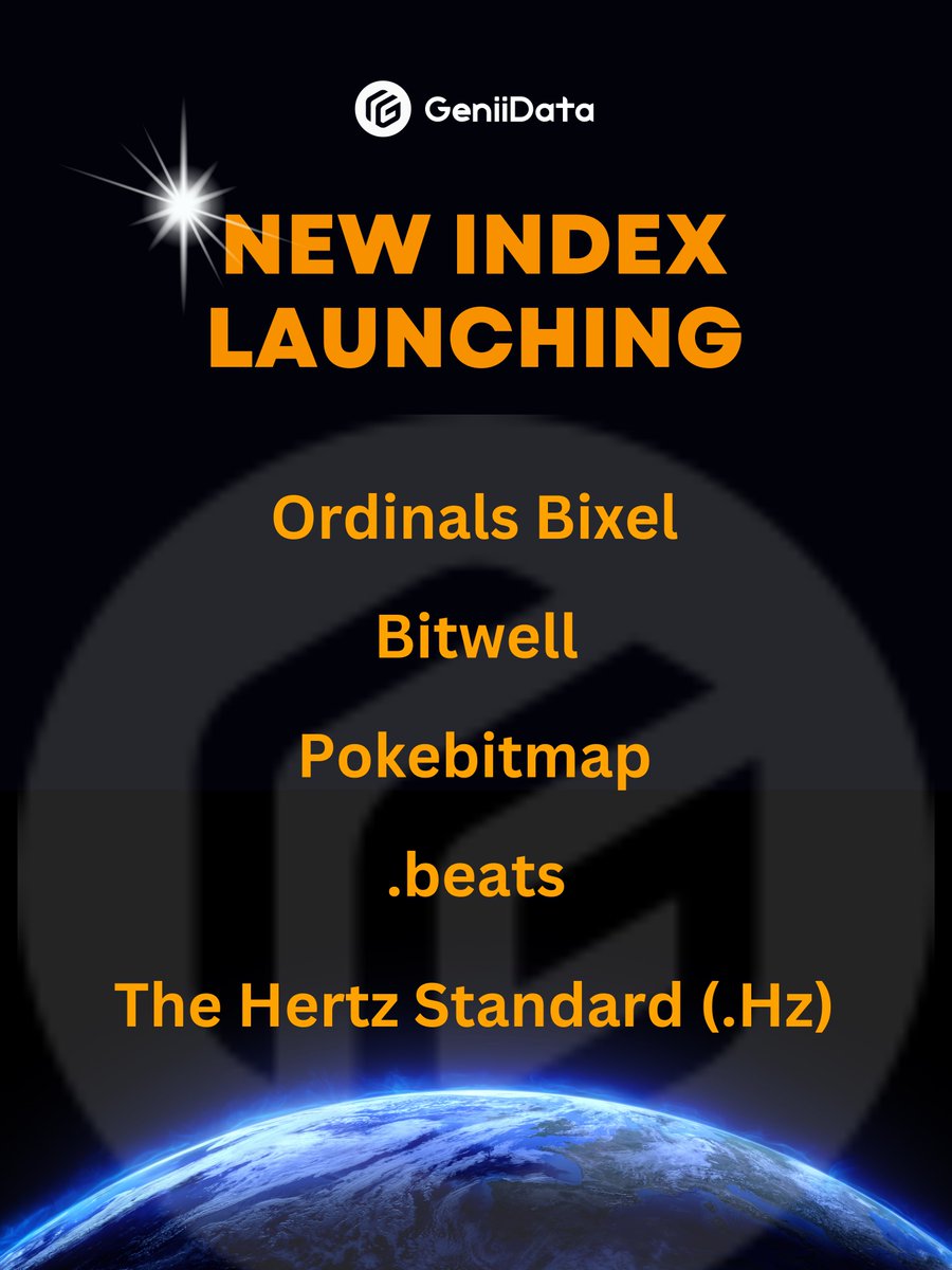 GeniiData's tweet photo. 🔥GeniiData is witnessing a surge of NEW Ordinals Index dashboards! #NewIndex
📢 Attention all Ordinals communities! Build your own index to unlock more potential!
👏Huge shoutout to the builders!
@ordinalsbixel
@SamSageWize
@pokebitmap
@LibraryLabsInc
@BitmapBitizens
🔗👇🧵 https://t.co/dXDB8WZX2m