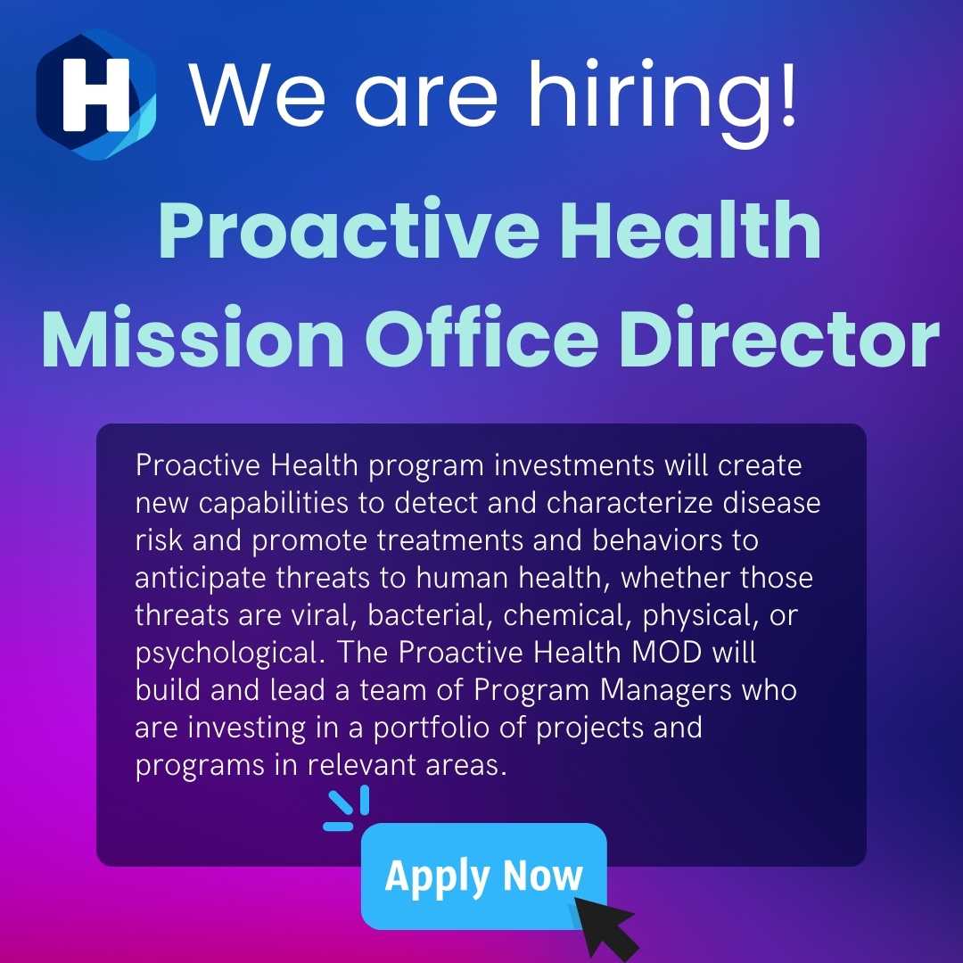 We are hiring! 📝 👉 a Proactive Health Mission Office Director. Download the full description and application instructions here: arpa-h.gov/assets/files/A…