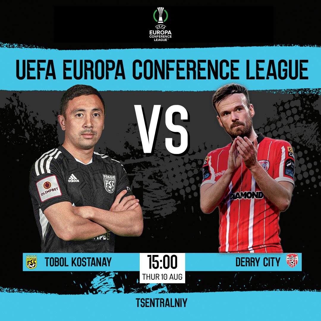 LeagueofIreland's tweet photo. It's a huge clash for Derry City this Thursday afternoon in Kazakhstan!
Can the Candystripes progress through the Third Qualifying Round to the Play-Off for the UEFA Europa Conference League?
#LOI | #TOBDER https://t.co/Rac9XwjPpY