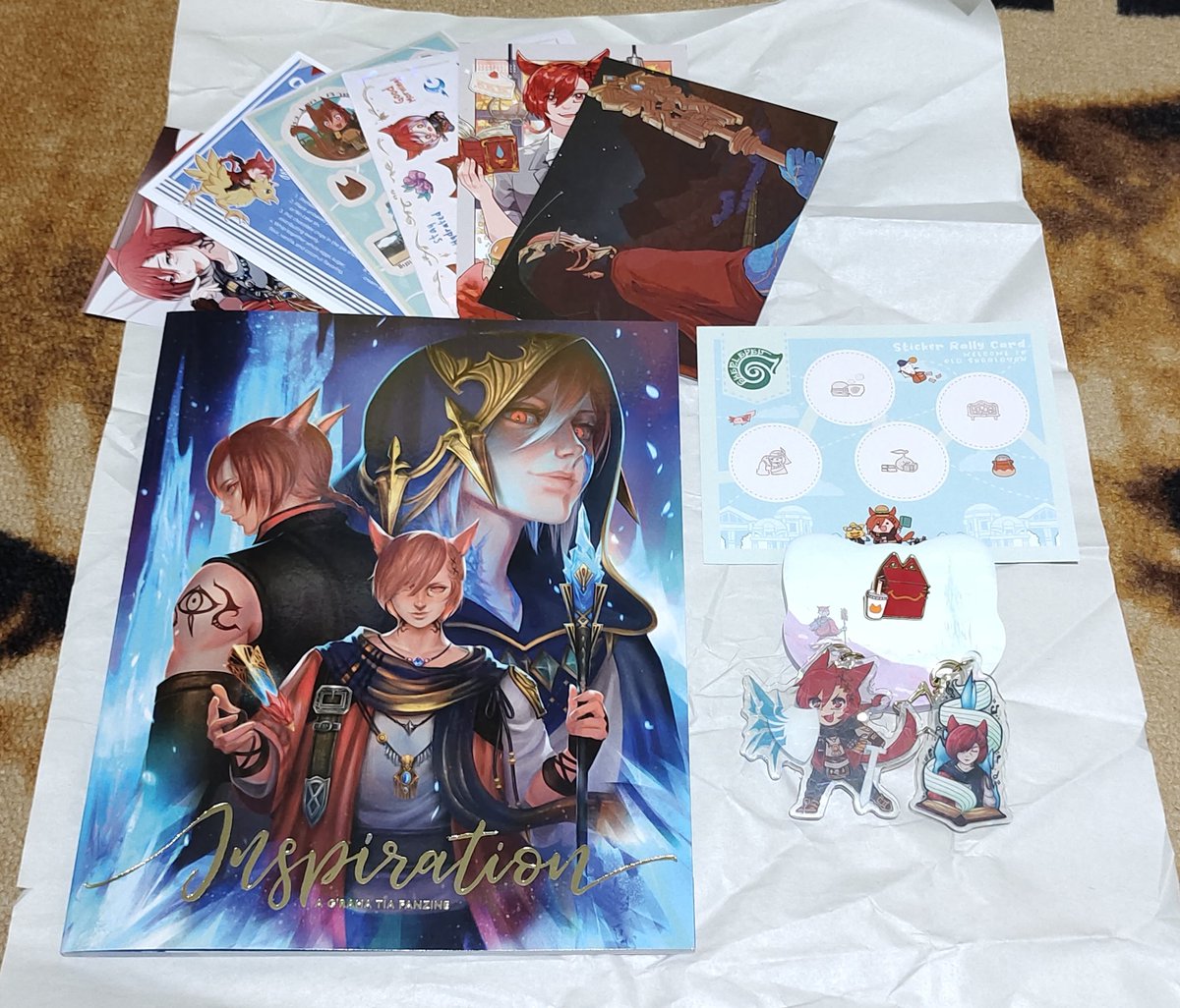 My <a href="/GrahaZine/">Inspiration: a G’raha Zine @ EXTRAS SALE</a> has arrived!! Took a peek at the art and fics and everything looks sooo good~ thank you to everyone who worked on the zine!! ✨💕