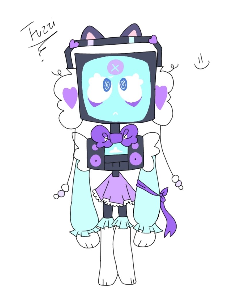 FuzziArt's tweet photo. Fuzzdroids new design, the old one was quite simple 🩵💜 https://t.co/hweDgAYCvd