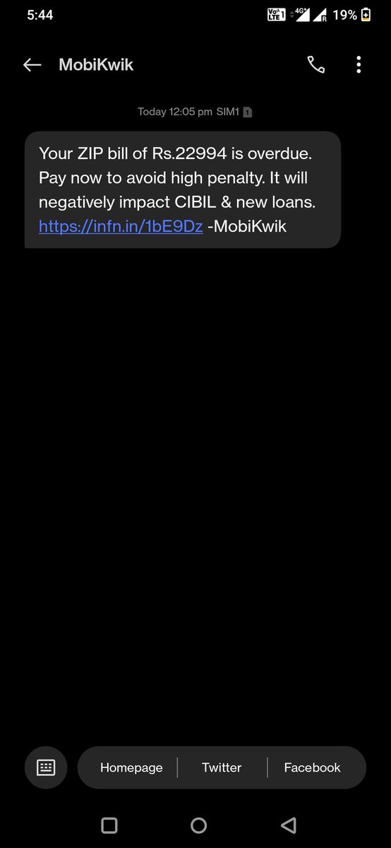 rishu_banarasi's tweet photo. @BipinSingh @MobiKwik This is annoying. 
After repeated updates, I am getting regular calls and messages to pay the bill. What are you trying to achieve?
Is there any solution for my problem or do I need to file FIR against you all for this harassment?
@RBI any solution for these personnel? https://t.co/HSmTiVhEKT