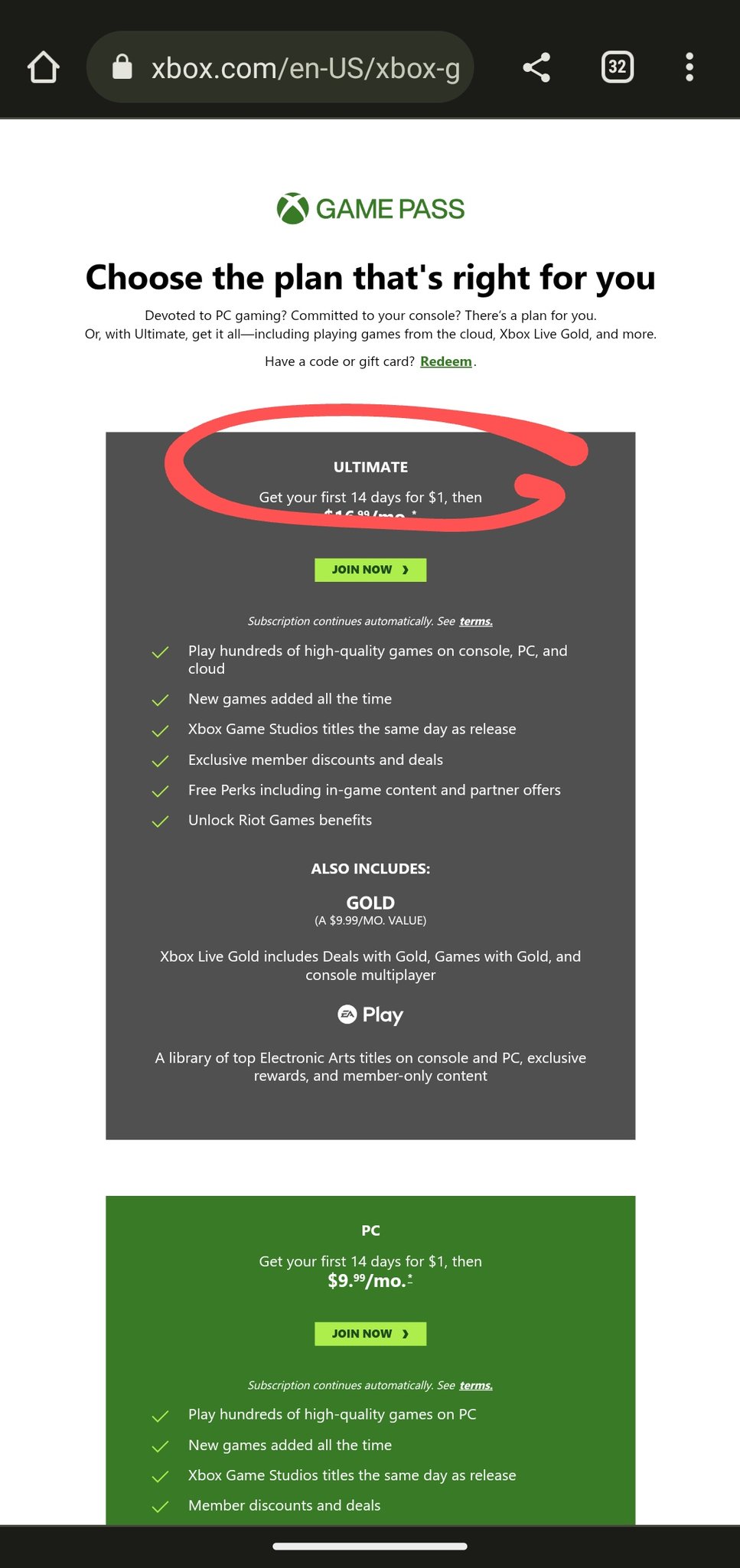 Xbox Game Pass 14 Days Trial For Console