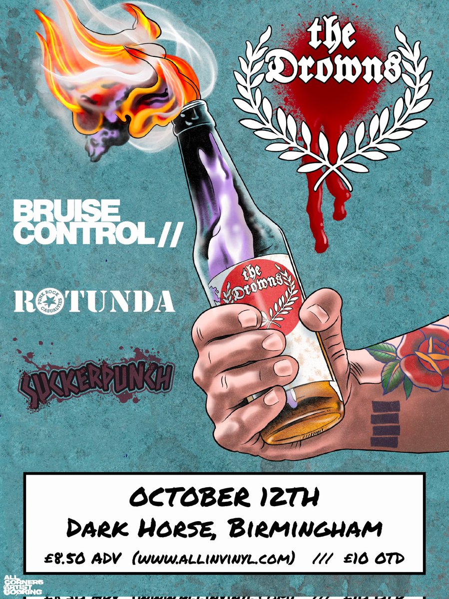 BIRMINGHAM! 

We've got the mighty @wearethedrowns from Seattle playing on October 12th at The Dark Horse with plenty of great support bands. Not to be missed!

Tickets: allinvinyl.com/shows/17655-th…