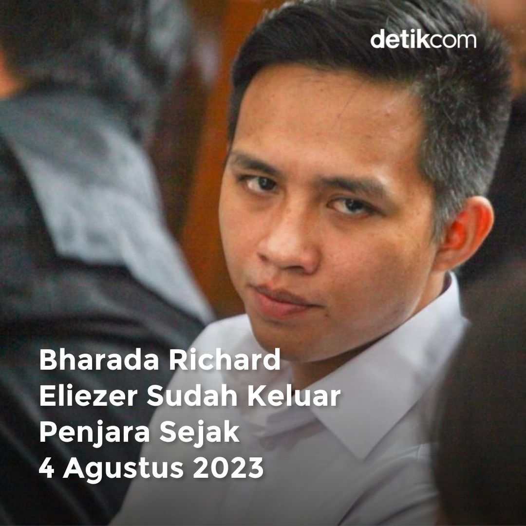 Bharada Richard Eliezer Pudihang Lumiu telah bebas dari lapas! Eliezer dinyatakan bebas bersyarat sejak Jumat, 4 Agustus 2023 lalu.

dtk.id/NJX2PZ