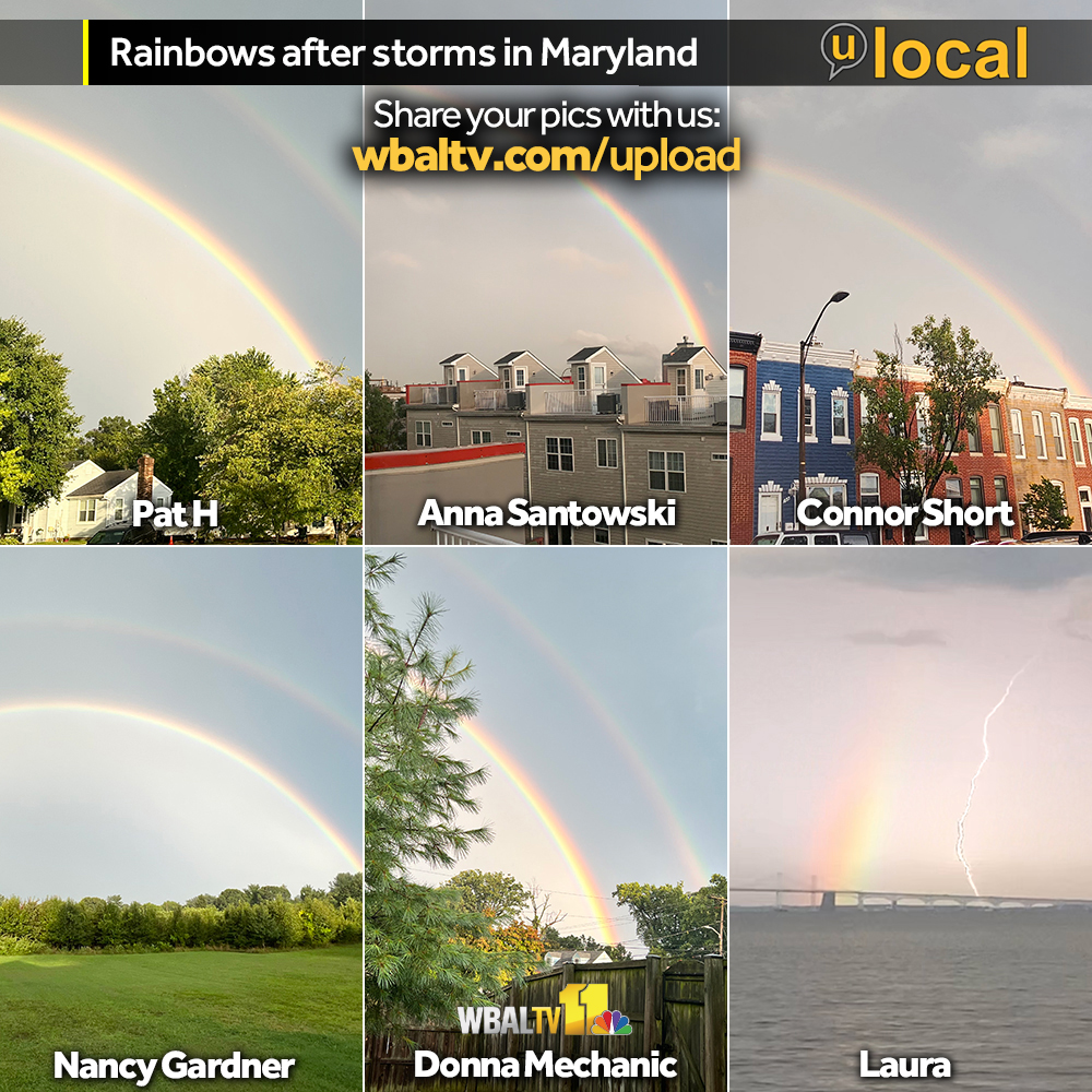 wbaltv11's tweet photo. Many WBAL-TV viewers captured photos of rainbows after last night's storms!

Share your photos &amp; videos with us here: https://t.co/AANtdmLOWQ https://t.co/svlbmjp1ud