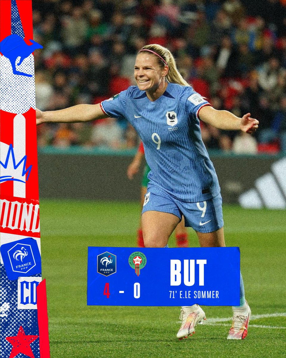 Equipe de France Féminine (@equipedefrancef) on Twitter photo Ce centre de <a href="/DesbonneVicki/">Becho Desbonne Vicki</a> pour la tête de <a href="/ELS_9_FRANCE/">Eugénie Le Sommer</a> 🤌🍬
Ca fait 4-0 !
🇫🇷4-0🇲🇦 | #FRAMAR | #FiersdetreBleues Ce centre de <a href="/DesbonneVicki/">Becho Desbonne Vicki</a> pour la tête de <a href="/ELS_9_FRANCE/">Eugénie Le Sommer</a> 🤌🍬
Ca fait 4-0 !
🇫🇷4-0🇲🇦 | #FRAMAR | #FiersdetreBleues