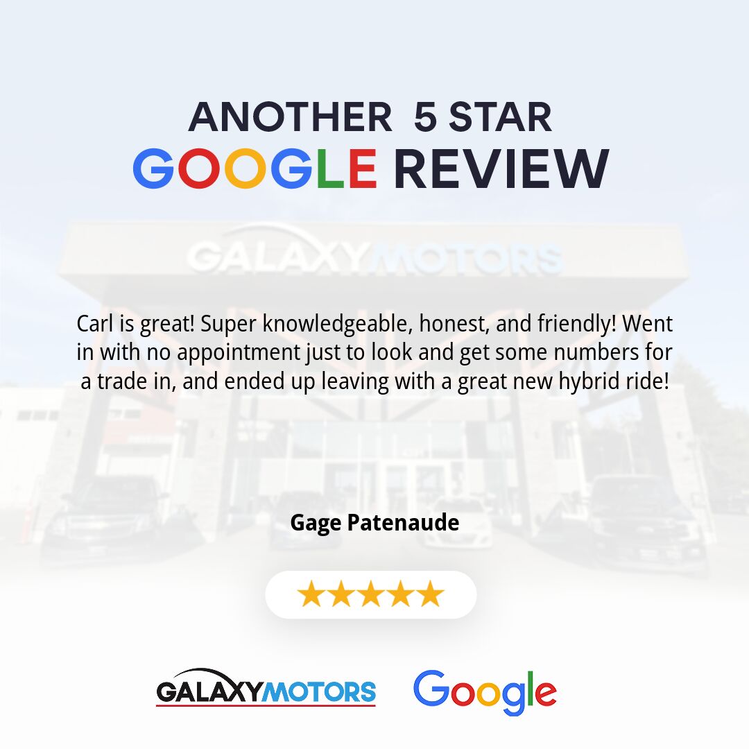 Another 5 Star Google Review! Thank you for working with us Gage Patenaude.
#5StarGoogleReview #GalaxyMotors