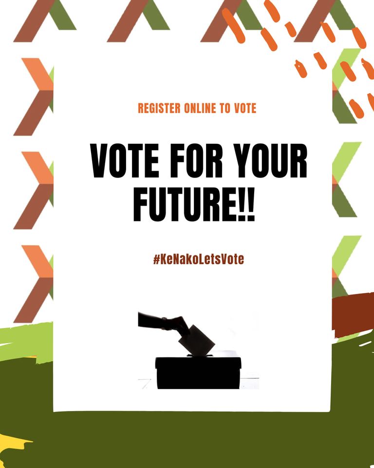 _OneMark's tweet photo. "Vote for the future generation. Register online for the next upcoming 2024  National Elections. It's quick and easy, all you have to do is to visit  the online IEC website on https://t.co/Pza1ihFe92 https://t.co/DZJC98mnr8