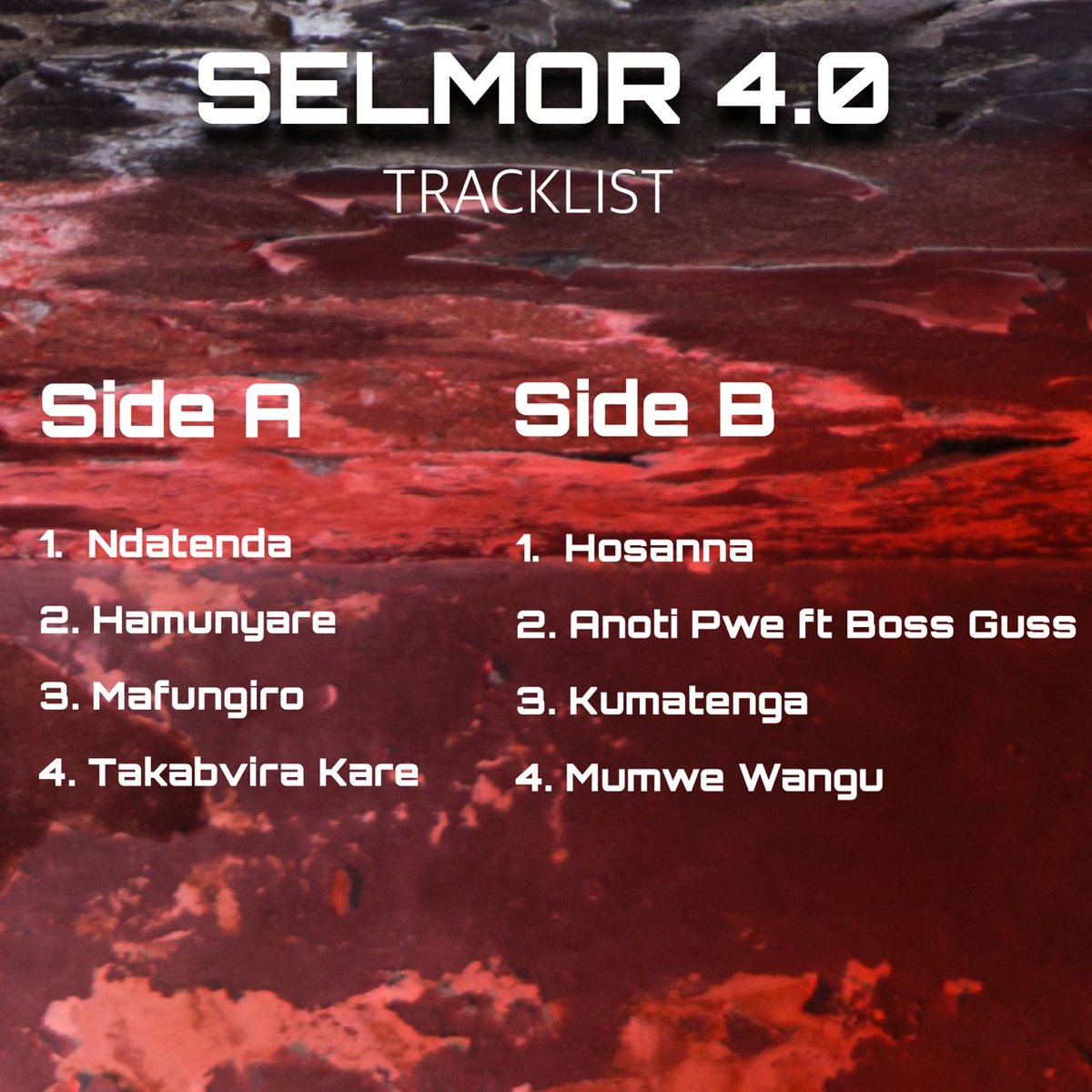 SelmorMtukudzi's tweet photo. Selmor4.0 the album track list..#SelmorAt40 https://t.co/Vncz0ZGiwp