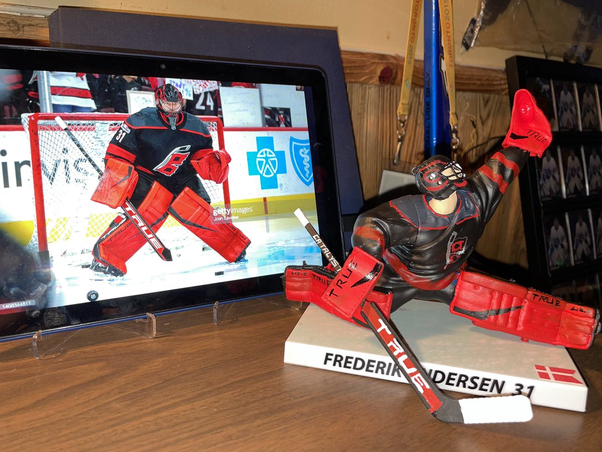 Canuck_Grump's tweet photo. So @Canes did a little project for myself this weekend, channeled my old artistic side and made something that should exist already of my boy Freddie! Whatcha think? 🎨🦖 

@f_andersen30 #FredZilla #Canes https://t.co/vuYeytrrpI