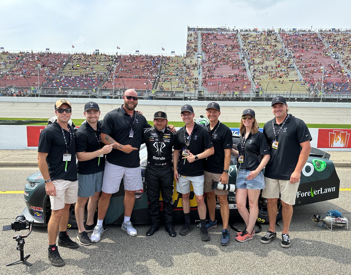 TheMondoGroup's tweet photo. Race weekend recap!  We had a blast cheering on @JEarnhardt1 and the #45 Mondo car this weekend.  Special thanks to the Army Rangers who joined us this weekend to honor their fallen Corporal Michael D. Jankiewicz.  We can't wait to get back to the track! https://t.co/Ye0xEquiS7