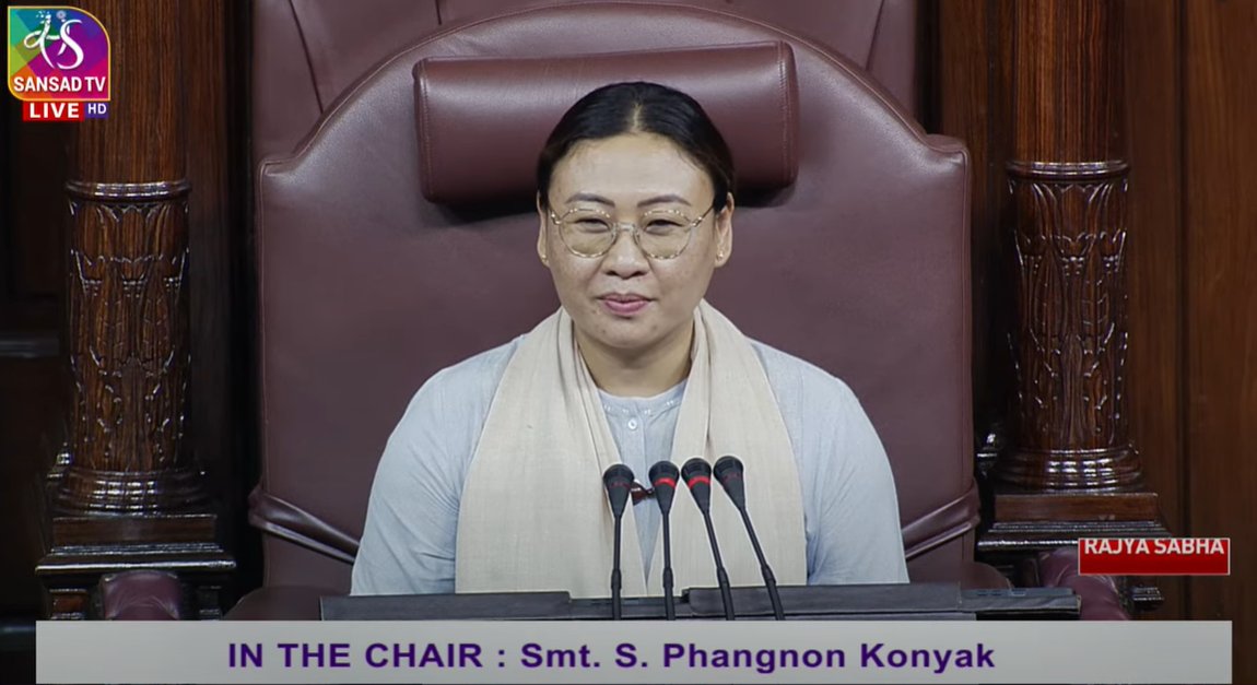 sansad_tv's tweet photo. Historic day in Rajya Sabha for Naari Shakti!

Phangnon Konyak presides over proceedings, Mamata Mohanta speaks on a bill while team of all women officials manage the table in the well of the House.

@VPIndia @SPhangnon @MamataMohanta5 https://t.co/cgpquhiI5l
