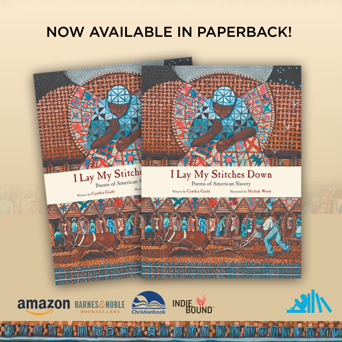 🥳 I LAY MY STITCHES DOWN by Cynthia Grady, with beautiful illustrations by Michele Wood, is now out in paperback! 📖 Dive into this heartwarming journey through words and art. Get your copy today!  🛒 loom.ly/8aN3WG8

#kidslit #kidsbooks