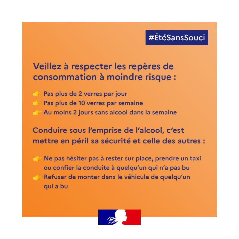 SantePubliqueFr's tweet photo. [#ÉtéSansSouci ☀] Pendant l’été et en milieu festif, comment contrôler sa consommation d'alcool ? 
🔎 Infos et conseils : Alcool Info Service 
@Sante_Gouv