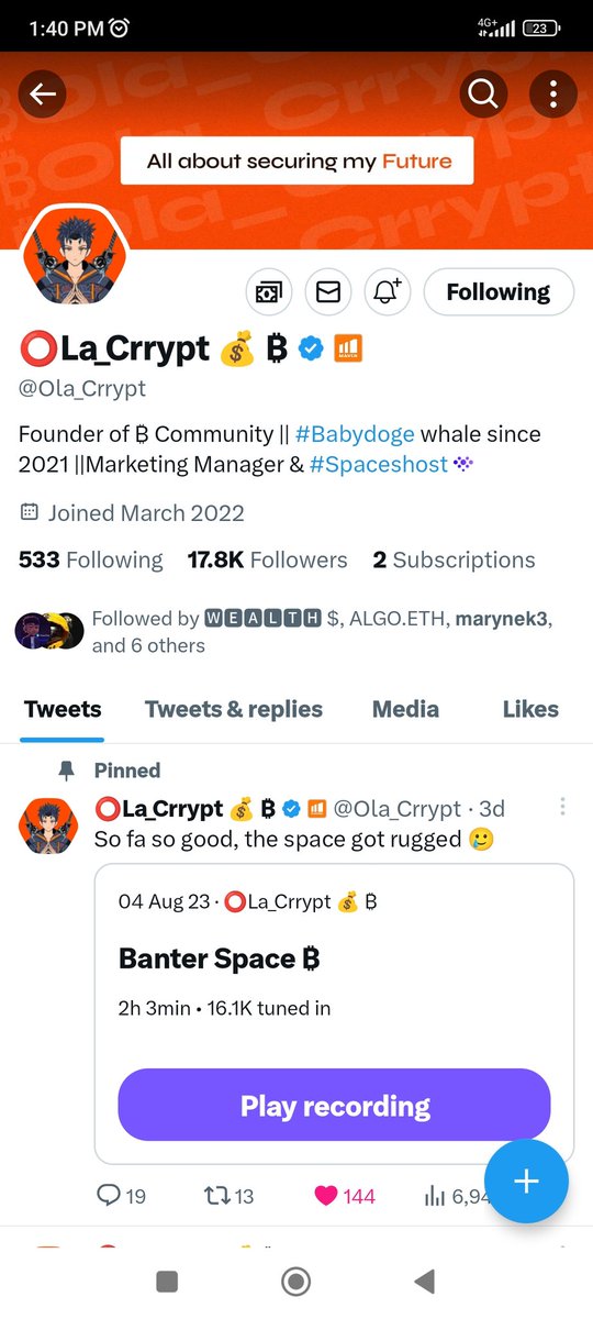 Oliobin's tweet photo. @Ola_Crrypt Notification is turned on https://t.co/QaTK5qgJNK