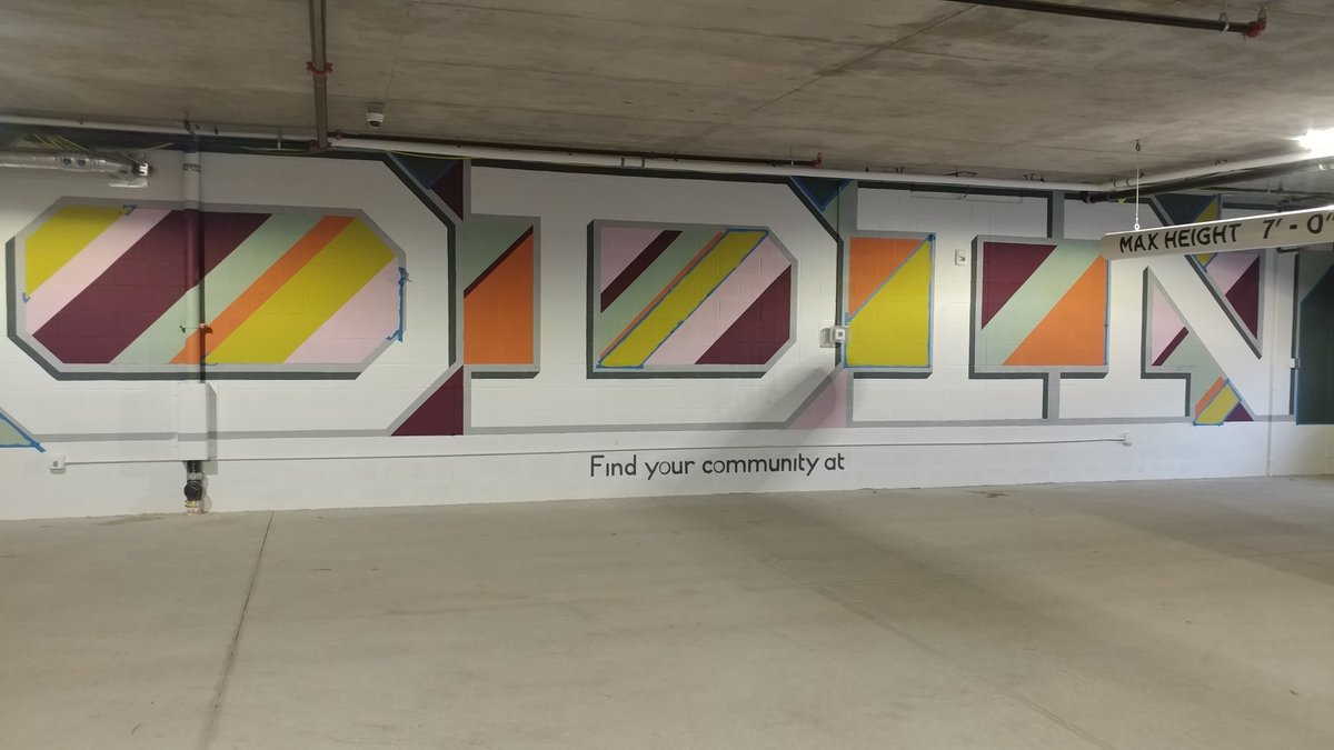 Today we go back to the archives to share a mural by Jeff Nelson that Art Force had commissioned for a client. The artwork adds energy, color and identity to the interior of the parking garage of an apartment complex.