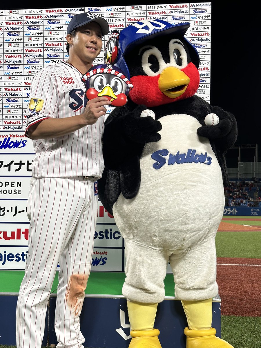 本日のお立ち台ヒーローは #山田哲人 選手❕ 「明日も勝てるように